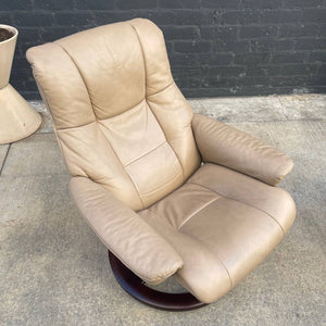 Ekornes Stressless Leather Reclining Chair with Ottoman
