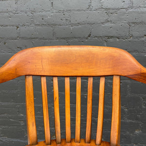 American Oak Swiveling Office Chair, c.1970’s