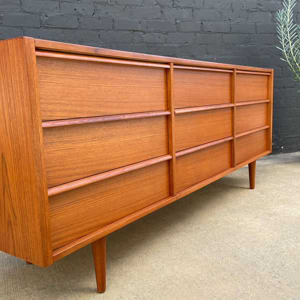 Vintage Mid-Century Danish Modern Teak 9-Drawer Dresser, c.1960’s