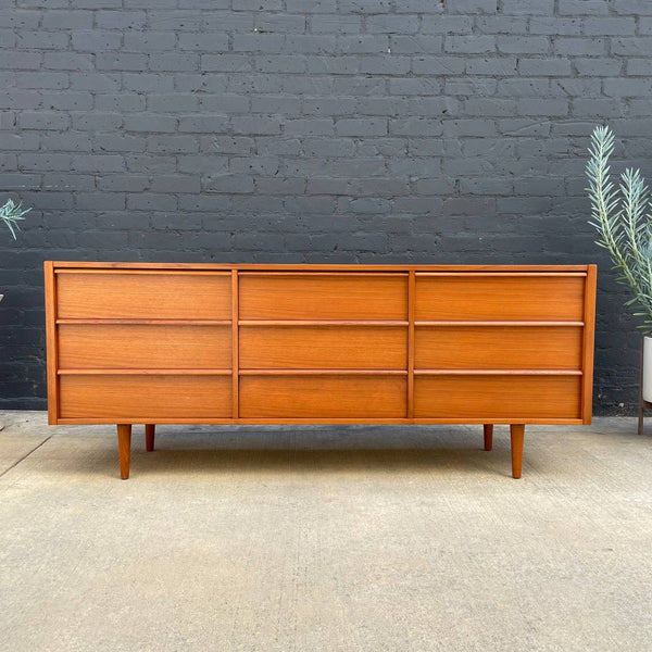 Vintage Mid-Century Danish Modern Teak 9-Drawer Dresser, c.1960’s