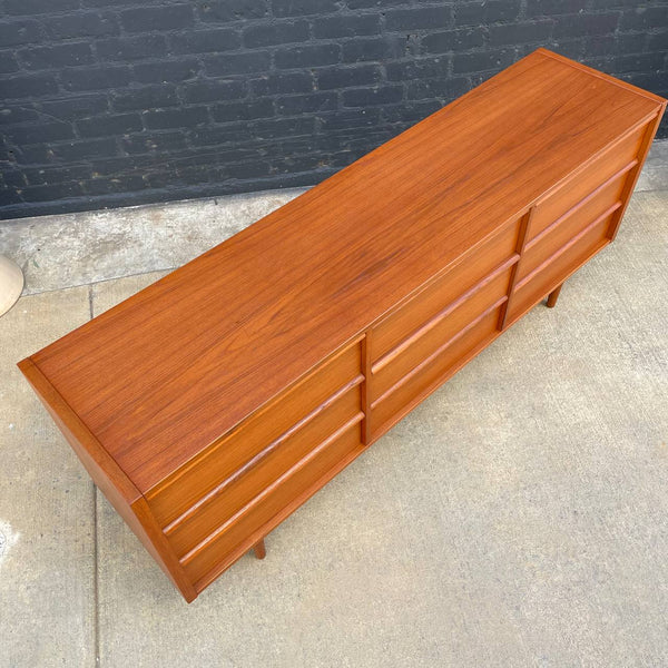 Vintage Mid-Century Danish Modern Teak 9-Drawer Dresser, c.1960’s