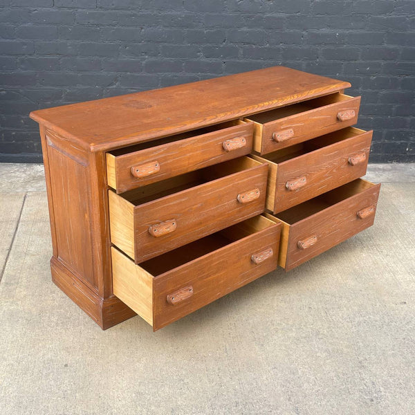 Antique Western Rustic Americana Oak Dresser, c.1950’s