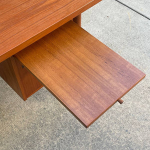 Danish Modern Teak Executive Desk with Finished Back c.1960’s