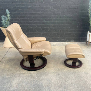 Ekornes Stressless Leather Reclining Chair with Ottoman