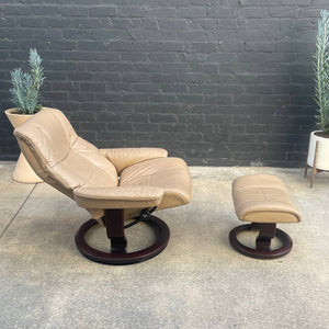 Ekornes Stressless Leather Reclining Chair with Ottoman