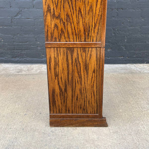 Vintage Tall Barristers Oak & Glass Bookcase Shelf, c.1970’s