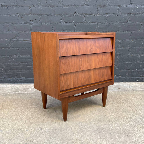 Mid-Century Modern Sculpted Walnut Night Stand, c.1960’s