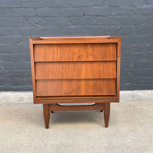 Mid-Century Modern Sculpted Walnut Night Stand, c.1960’s