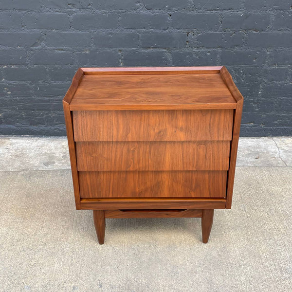 Mid-Century Modern Sculpted Walnut Night Stand, c.1960’s