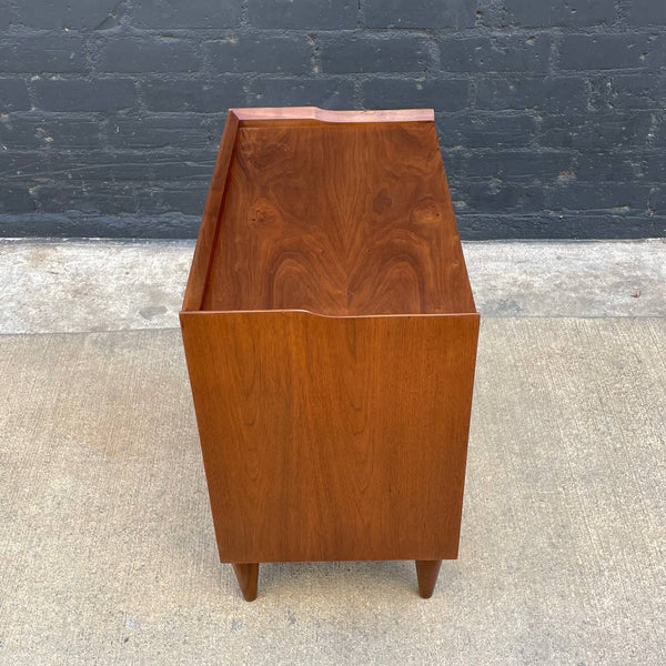 Mid-Century Modern Sculpted Walnut Night Stand, c.1960’s