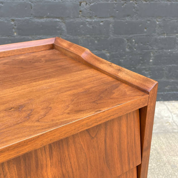 Mid-Century Modern Sculpted Walnut Night Stand, c.1960’s