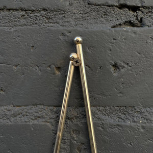 Pair of Mid-Century Modern Sculpted Brass Wall Sconces Candle Holders, c.1960’s