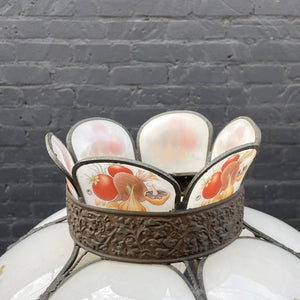 Antique Victorian Style Brass & Glass Floor Lamp, c.1950’s