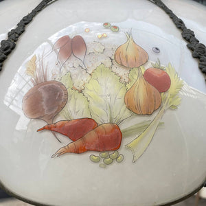 Antique Victorian Style Brass & Glass Floor Lamp, c.1950’s