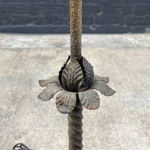 Antique Victorian Style Brass & Glass Floor Lamp, c.1950’s