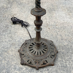 Antique Victorian Style Brass & Glass Floor Lamp, c.1950’s