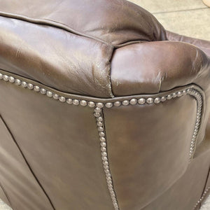 Vintage Oversize Brown Tufted Leather Lounge Chair