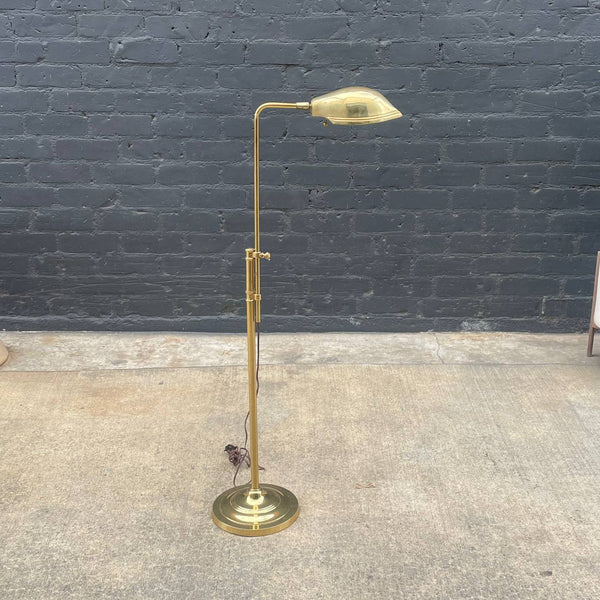 Mid-Century Modern Brass Adjustable Height Floor Lamp, c.1960’s