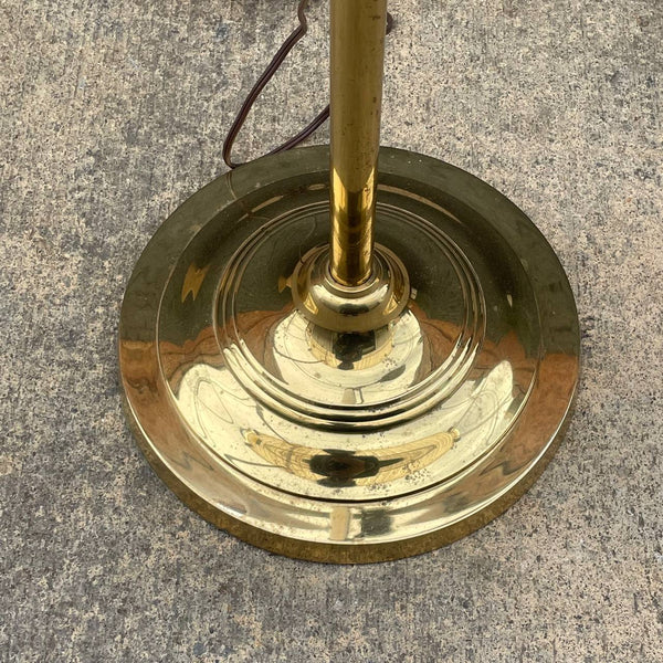 Mid-Century Modern Brass Adjustable Height Floor Lamp, c.1960’s