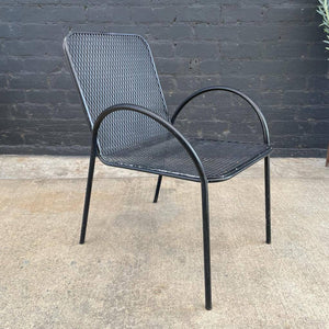 Set of 6 Vintage Metal Stackable Patio Chairs