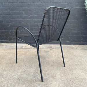 Set of 6 Vintage Metal Stackable Patio Chairs