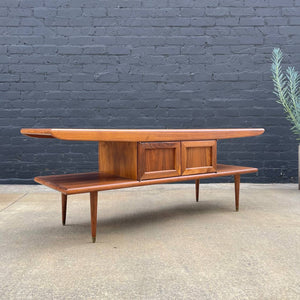 Mid-Century Modern Sculpted Walnut Credenza, c.1960’s