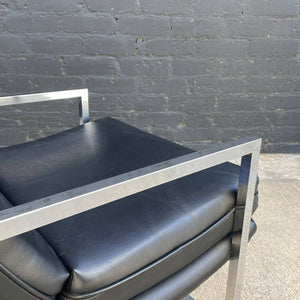 Mid-Century Modern Polished Chrome Scoop Lounge Chair, c.1970’s