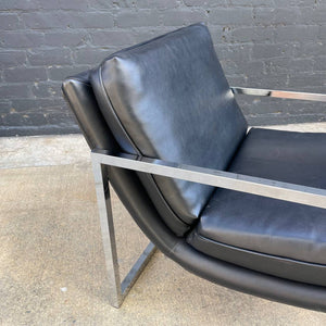 Mid-Century Modern Polished Chrome Scoop Lounge Chair, c.1970’s