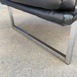 Mid-Century Modern Polished Chrome Scoop Lounge Chair, c.1970’s