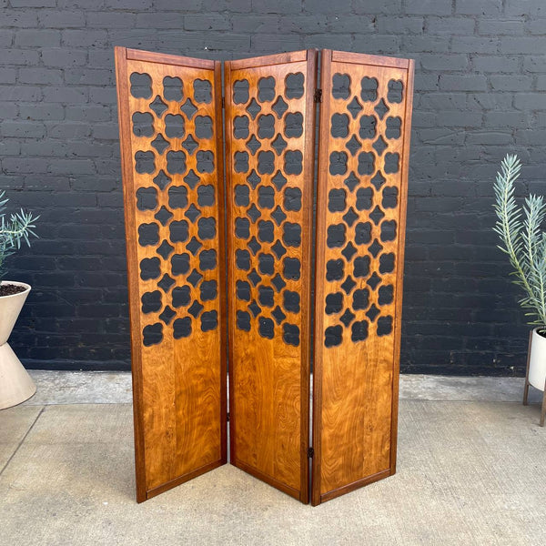 Mid-Century Modern Folding  3-Panel Screen Room Divider, c.1960’s