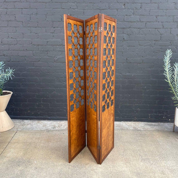 Mid-Century Modern Folding  3-Panel Screen Room Divider, c.1960’s