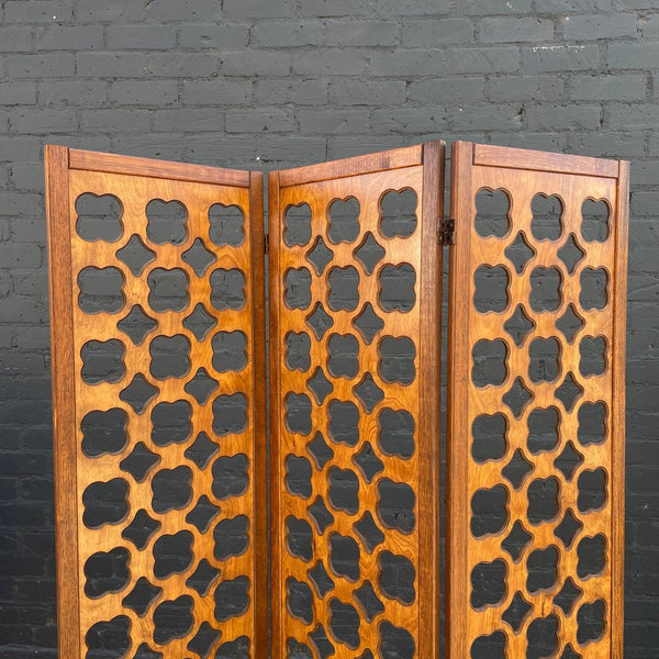 Mid-Century Modern Folding  3-Panel Screen Room Divider, c.1960’s