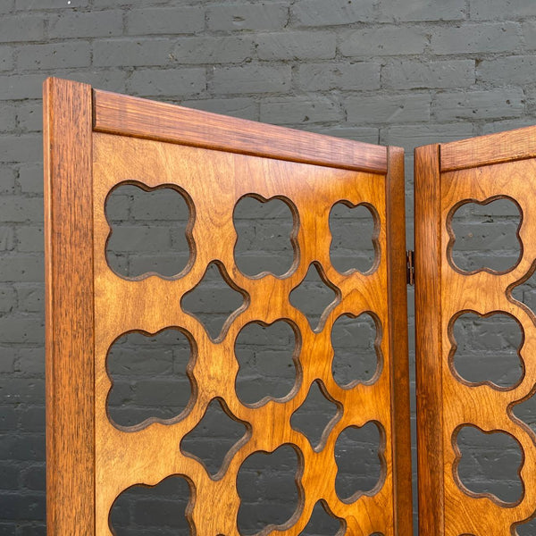 Mid-Century Modern Folding  3-Panel Screen Room Divider, c.1960’s