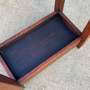 American Antique Mission Sculpted Oak Umbrella Stand by Stickley, c.1940’s