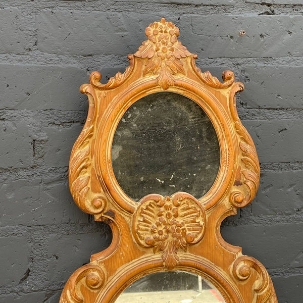 Spanish Antique Carved Wood Wall Mirror, c.1950’s