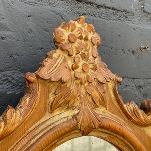 Spanish Antique Carved Wood Wall Mirror, c.1950’s