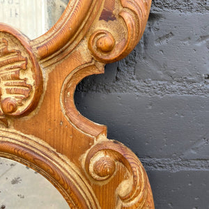 Spanish Antique Carved Wood Wall Mirror, c.1950’s