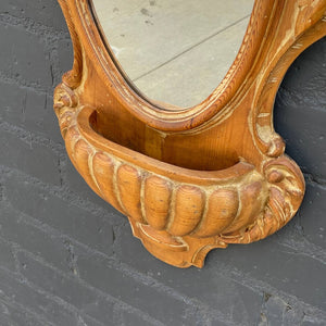 Spanish Antique Carved Wood Wall Mirror, c.1950’s