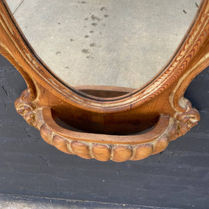 Spanish Antique Carved Wood Wall Mirror, c.1950’s