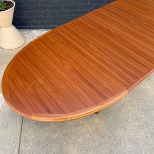 Mid-Century Danish Modern Teak Expanding Dining Table, c.1960’s