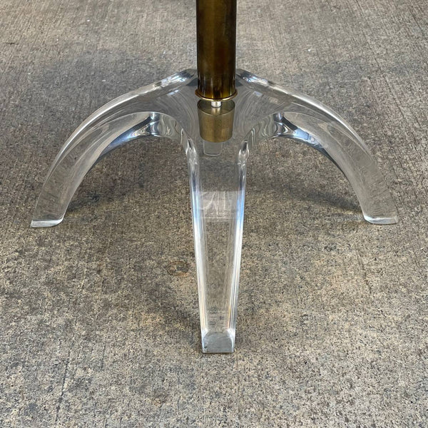 Mid-Century Modern Lucite & Brass Stool, c.1970’s