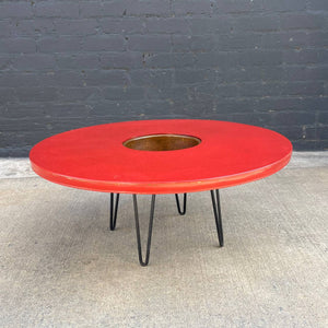 Mid-Century Modern Space Age Coffee Table with Planter & Hair Pin Legs, c.1960’s