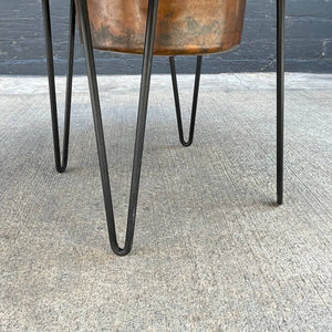 Mid-Century Modern Space Age Coffee Table with Planter & Hair Pin Legs, c.1960’s