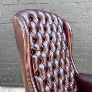 Mid-Century Modern Chesterfield Leather Office Chair, c.1960’s