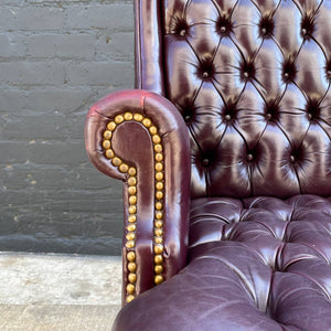 Mid-Century Modern Chesterfield Leather Office Chair, c.1960’s