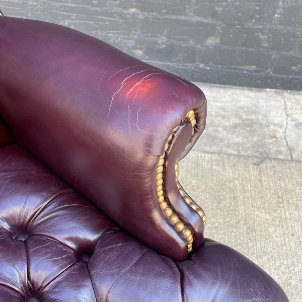Mid-Century Modern Chesterfield Leather Office Chair, c.1960’s