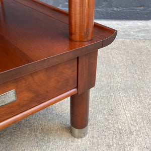 Pair of Mid-Century Modern Walnut Two-Tier Side Tables, c.1960’s
