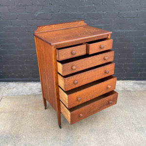 American Antique Mission Oak Highboy Chest of Drawers by Stickley, c.1940’s