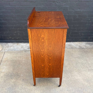 American Antique Mission Oak Highboy Chest of Drawers by Stickley, c.1940’s