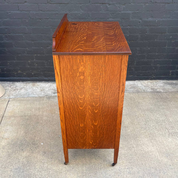 American Antique Mission Oak Highboy Chest of Drawers by Stickley, c.1940’s